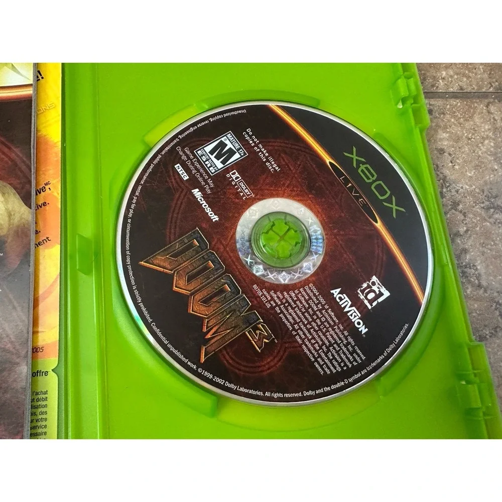 DOOM 3 ORIGINAL Microsoft Xbox Complete W/ Manual